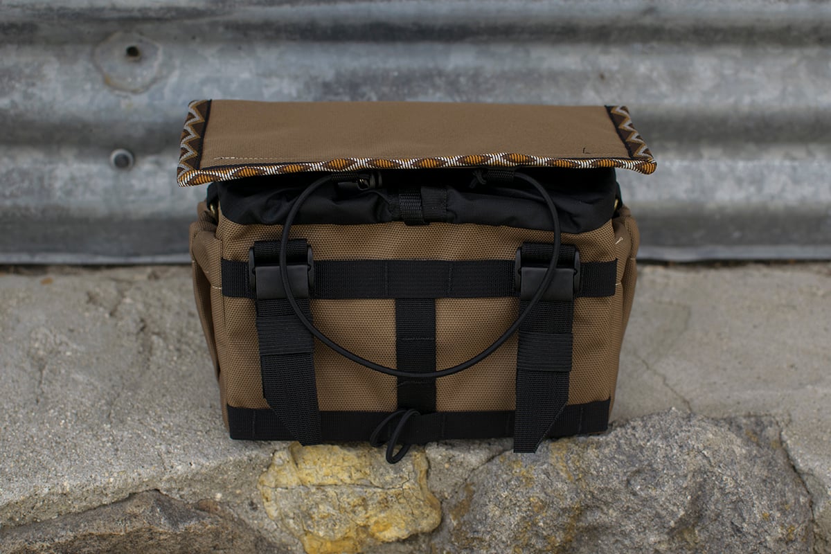 Camp x Outer Shell, Drawcord Handlebar Bag | Camp And Go Slow